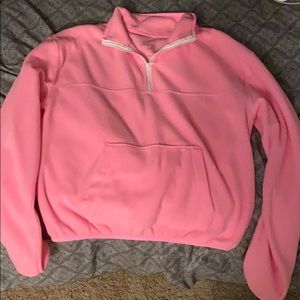 Pink quarter zip
